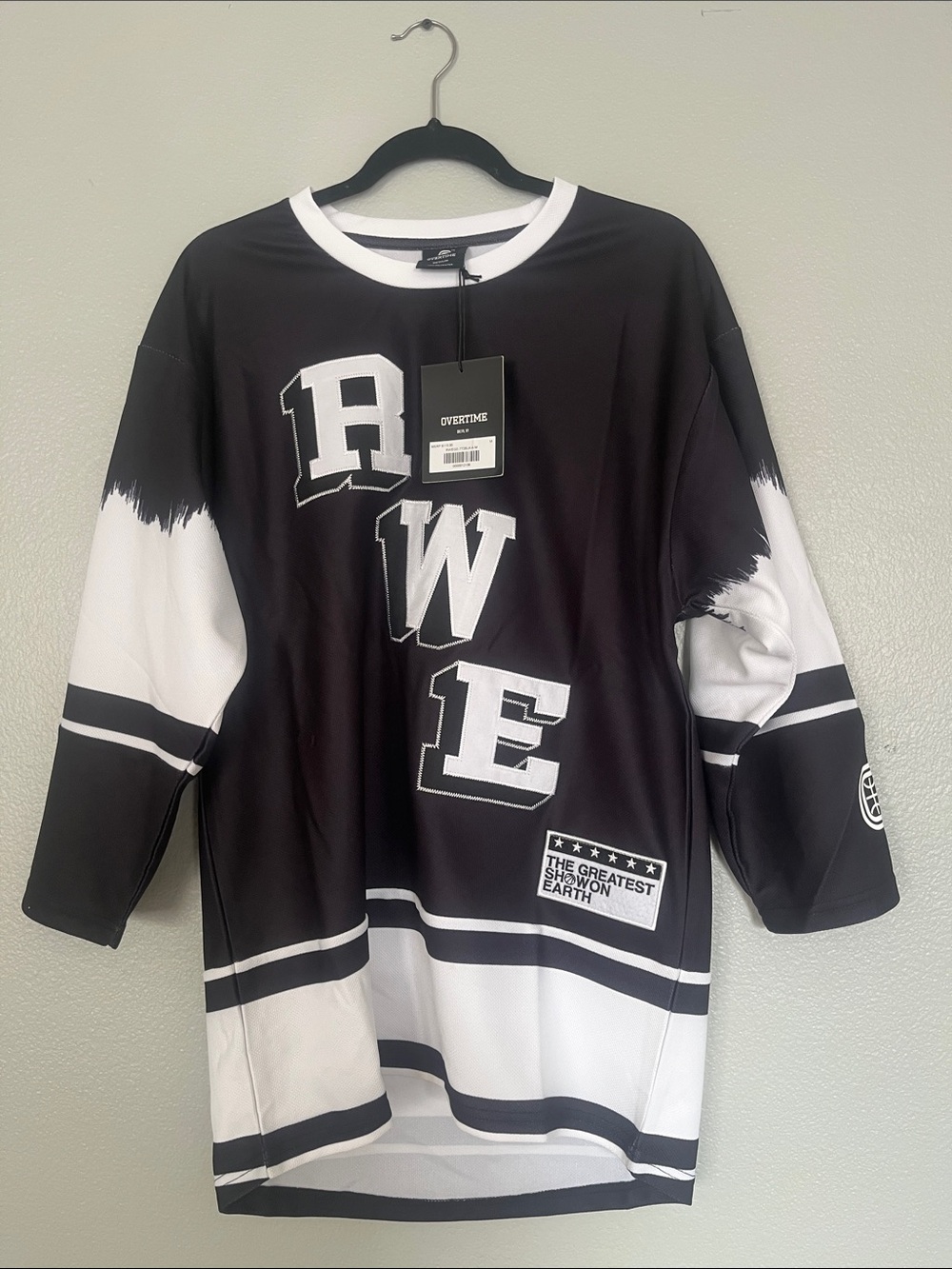 Overtime Black & White RWE Graphic Hockey Jersey
